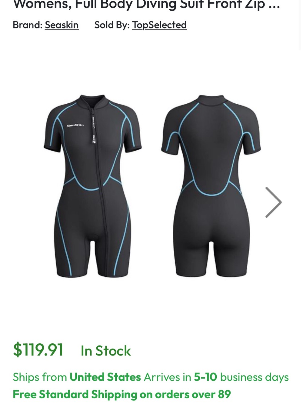 Sea skins Shorty Wetsuit